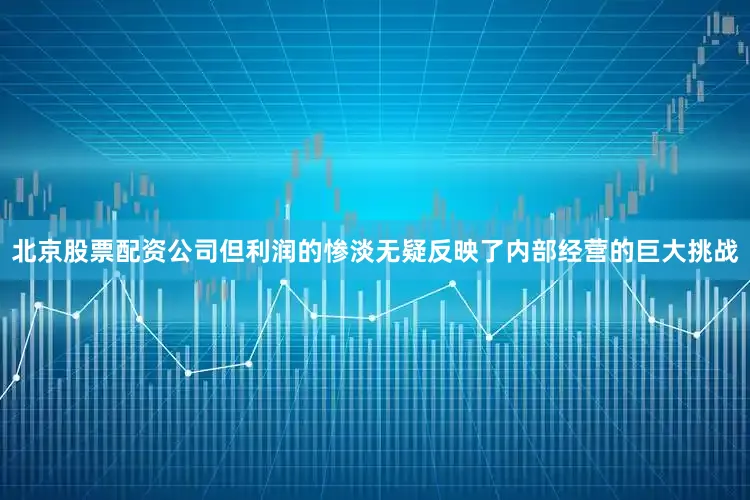 北京股票配资公司但利润的惨淡无疑反映了内部经营的巨大挑战